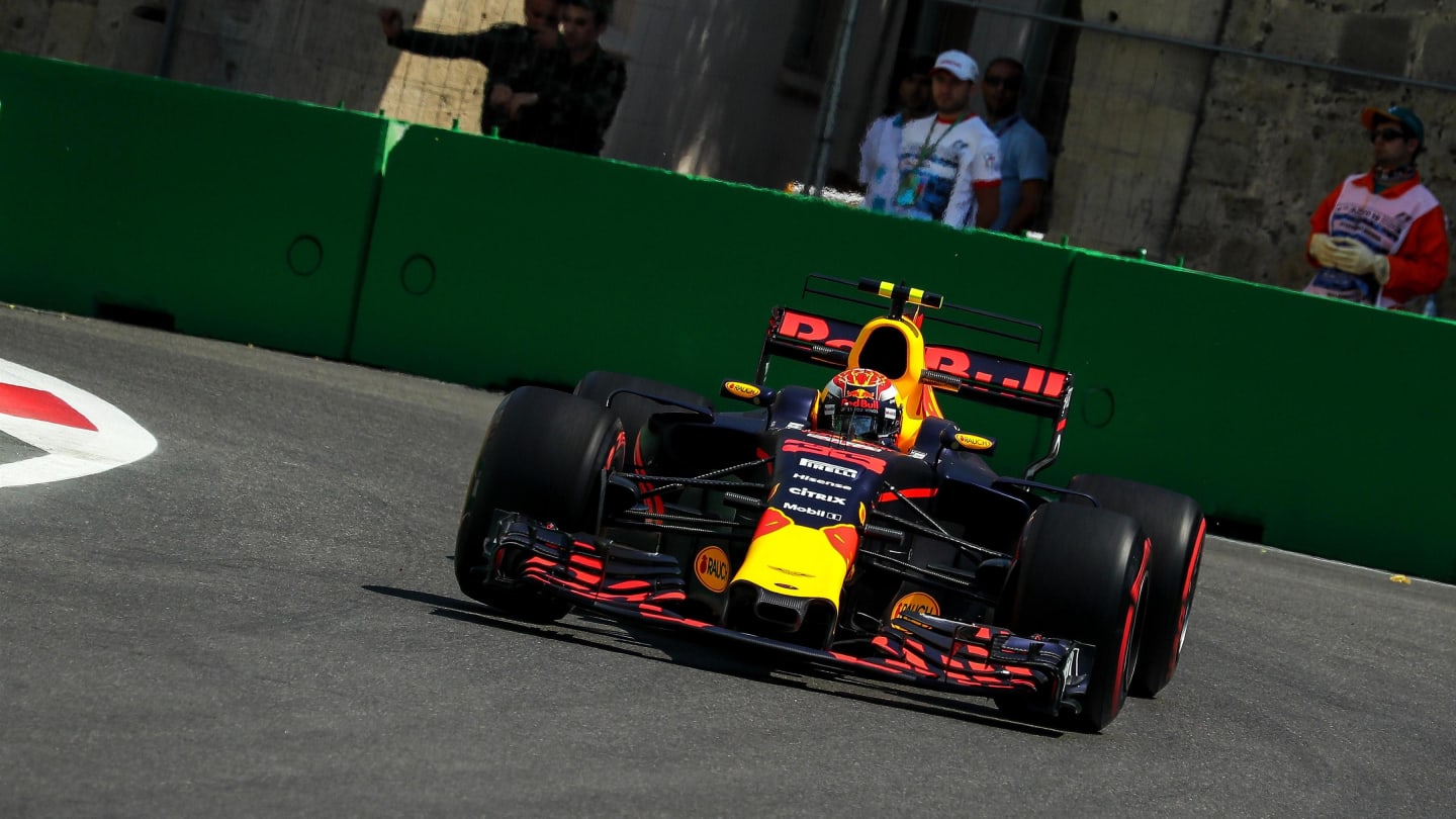 Max Verstappen (NED) Red Bull Racing RB13 at Formula One World Championship, Rd8, Azerbaijan Grand