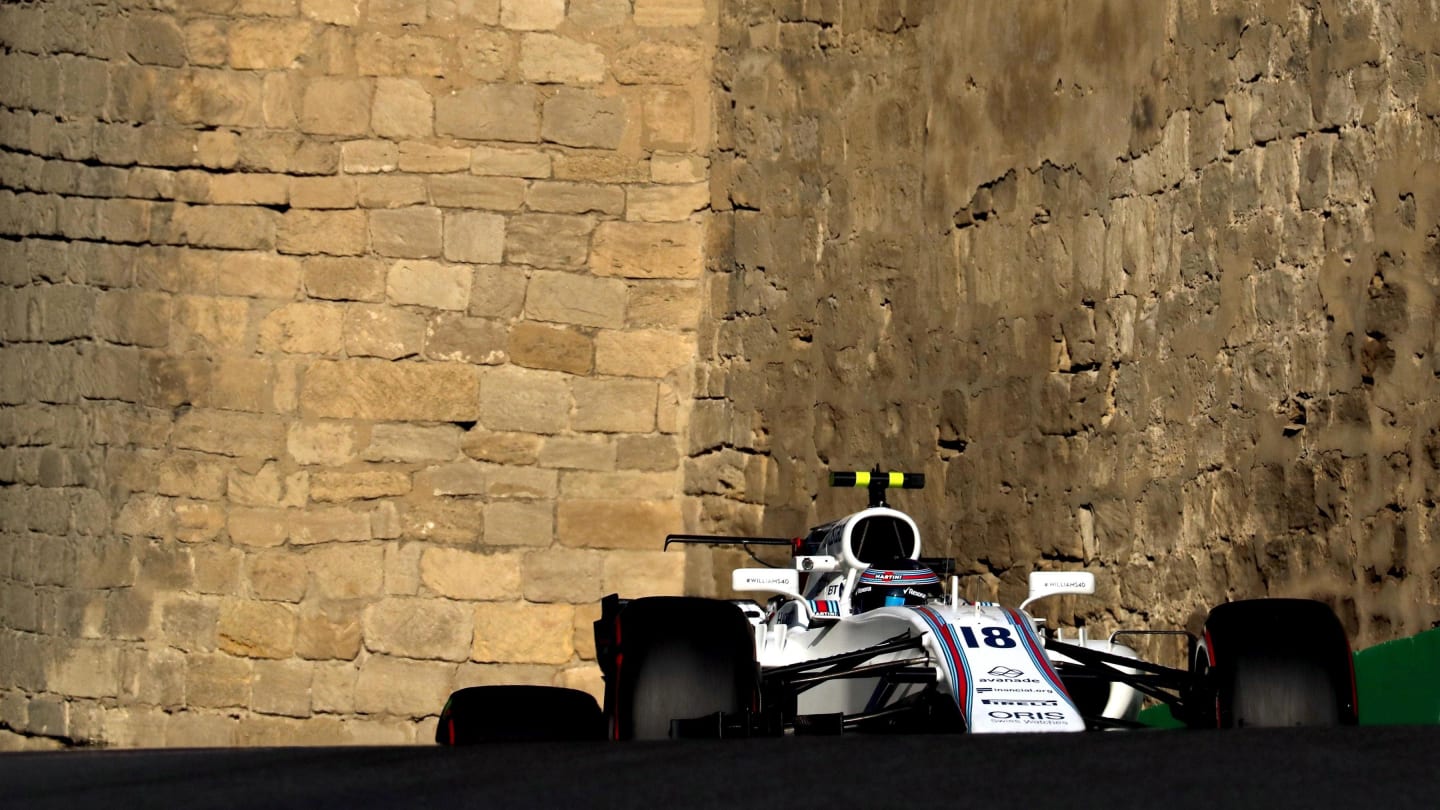 Lance Stroll (CDN) Williams FW40 at Formula One World Championship, Rd8, Azerbaijan Grand Prix, Practice, Baku City Circuit, Baku, Azerbaijan, Friday 23 June 2017. © Sutton Images
