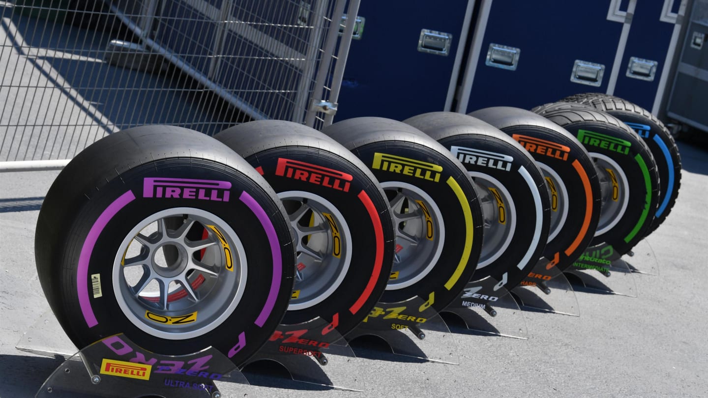 Pirelli tyres at Formula One World Championship, Rd8, Azerbaijan Grand Prix, Practice, Baku City Circuit, Baku, Azerbaijan, Friday 23 June 2017. © Sutton Images