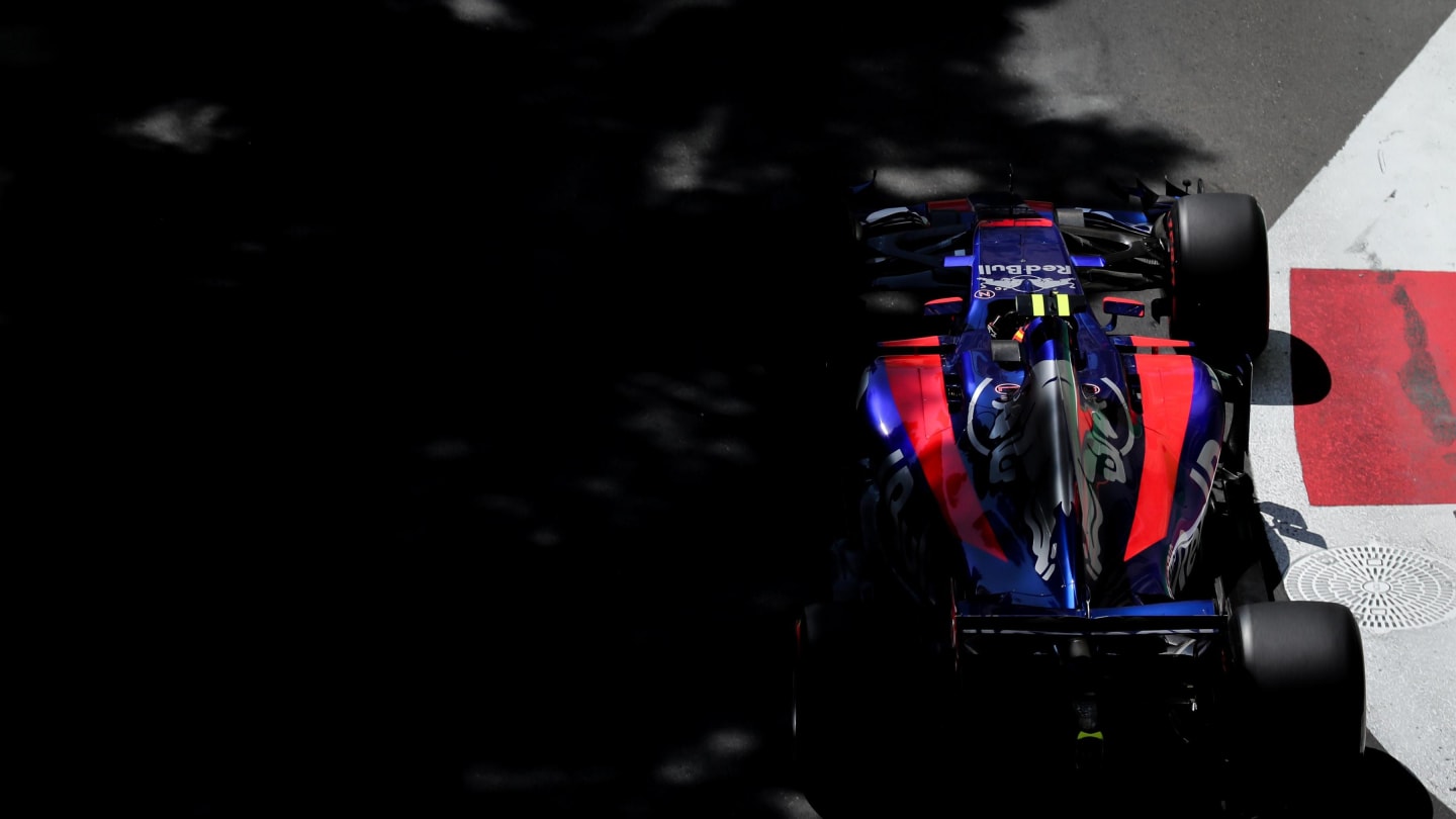 Carlos Sainz (ESP) Scuderia Toro Rosso STR12 at Formula One World Championship, Rd8, Azerbaijan Grand Prix, Qualifying, Baku City Circuit, Baku, Azerbaijan, Saturday 24 June 2017. © Sutton Images