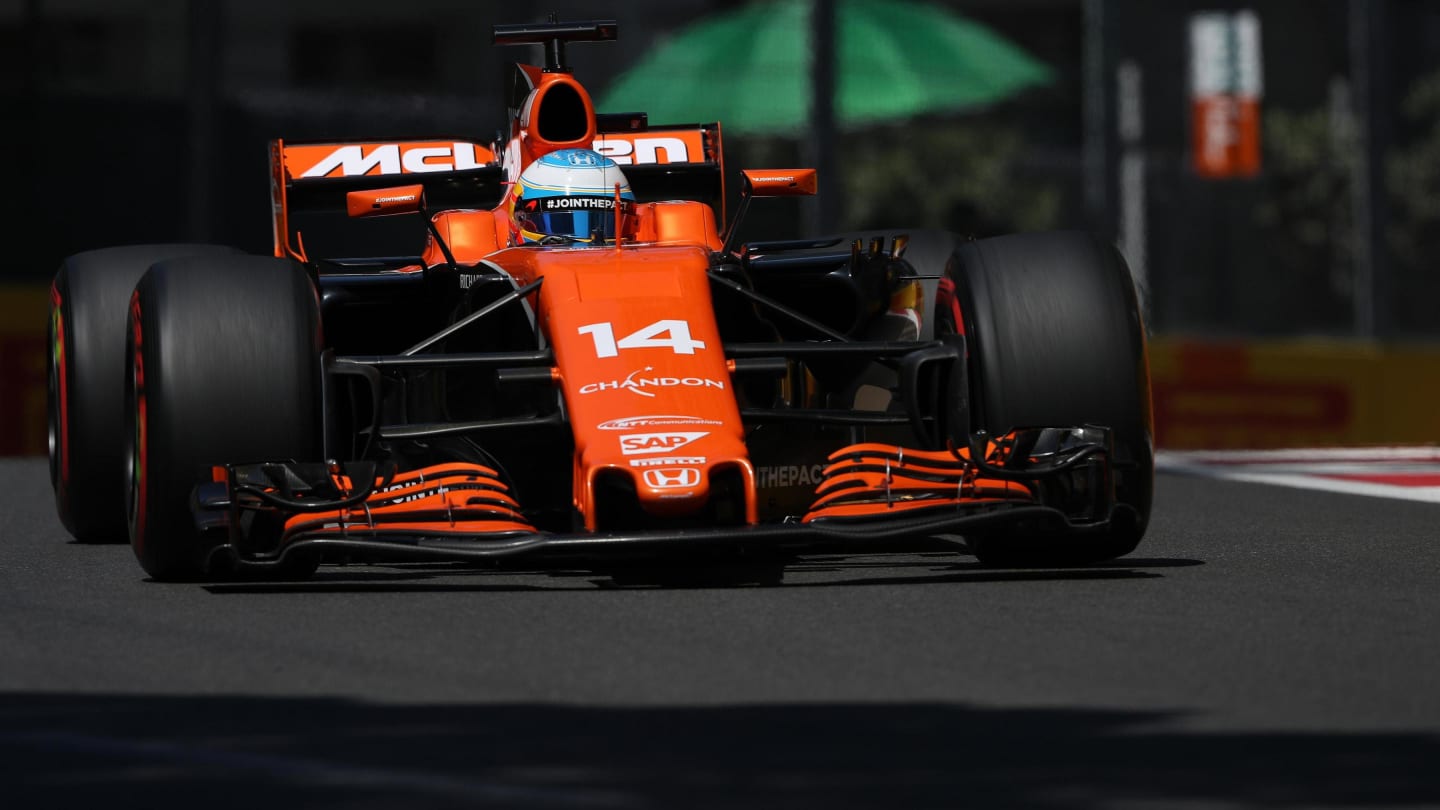 Fernando Alonso (ESP) McLaren MCL32 at Formula One World Championship, Rd8, Azerbaijan Grand Prix, Qualifying, Baku City Circuit, Baku, Azerbaijan, Saturday 24 June 2017. © Sutton Images