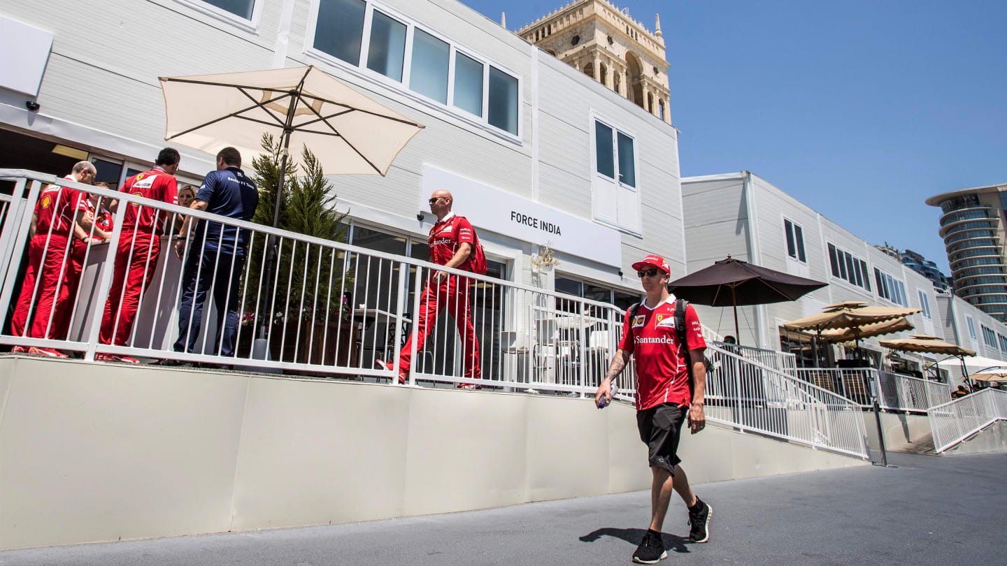Kimi Raikkonen (FIN) Ferrari SF70-H at Formula One World Championship, Rd8, Azerbaijan Grand Prix, Race, Baku City Circuit, Baku, Azerbaijan, Sunday 25 June 2017. © Sutton Images