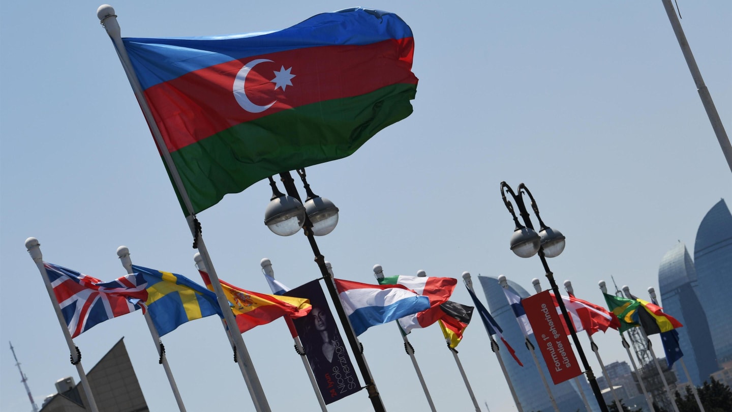 Flags at Formula One World Championship, Rd8, Azerbaijan Grand Prix, Race, Baku City Circuit, Baku, Azerbaijan, Sunday 25 June 2017. © Sutton Images