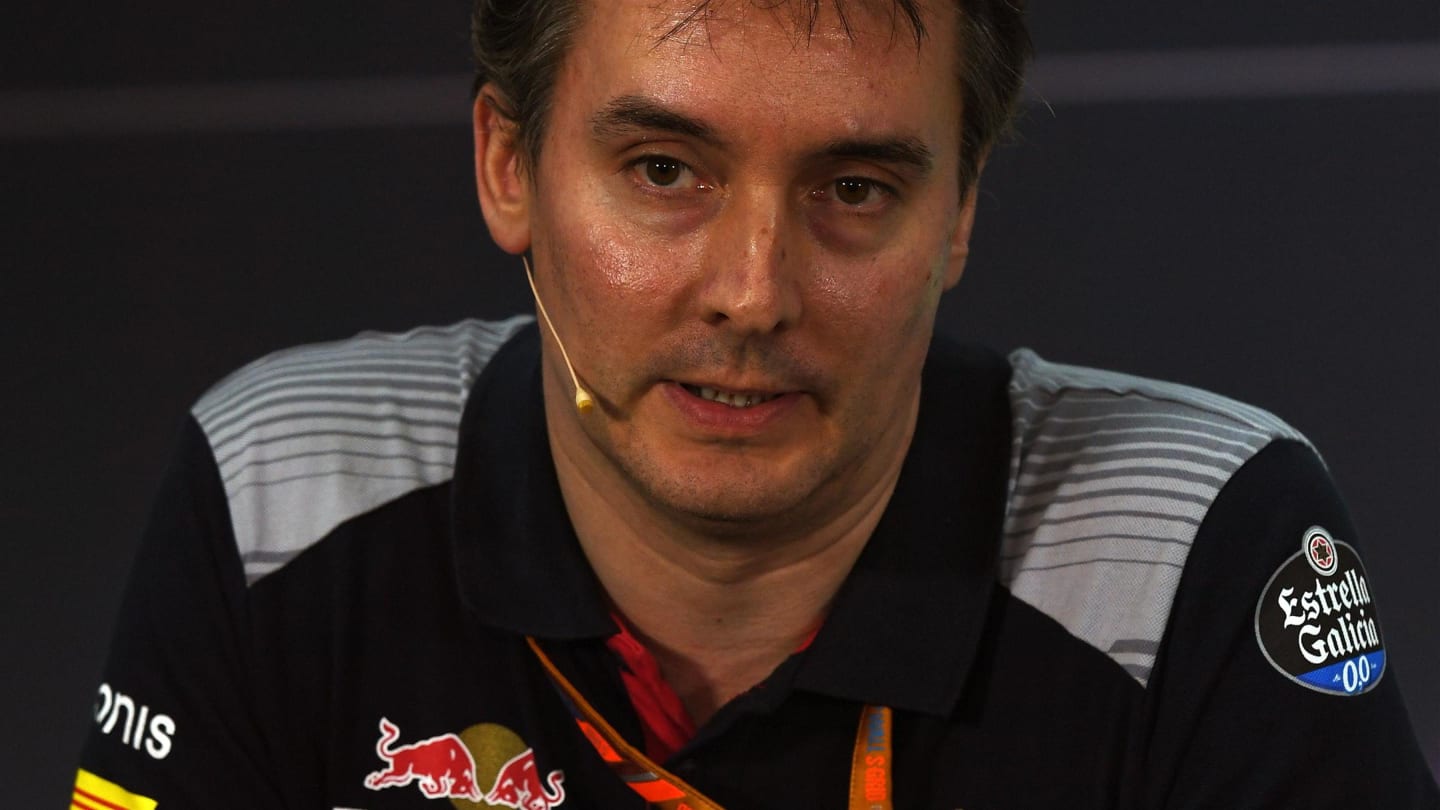 James Key (GBR) Scuderia Toro Rosso Technical Director in the Press Conference at Formula One World Championship, Rd3, Bahrain Grand Prix Practice, Bahrain International Circuit, Sakhir, Bahrain, Friday 14 April 2017. © Sutton Motorsport Images