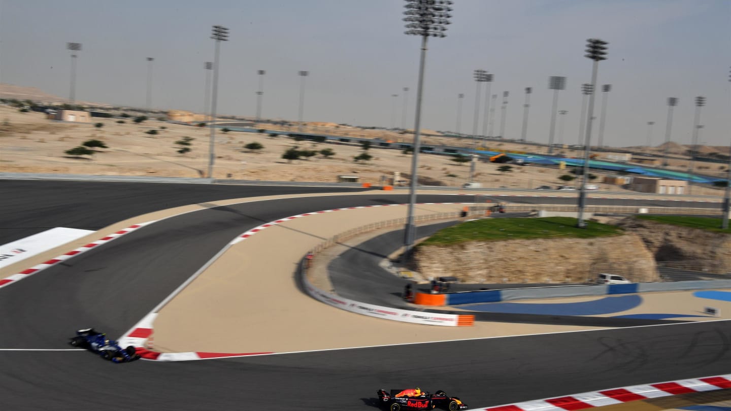 Max Verstappen (NED) Red Bull Racing RB13 at Formula One World Championship, Rd3, Bahrain Grand Prix Practice, Bahrain International Circuit, Sakhir, Bahrain, Friday 14 April 2017. © Sutton Motorsport Images