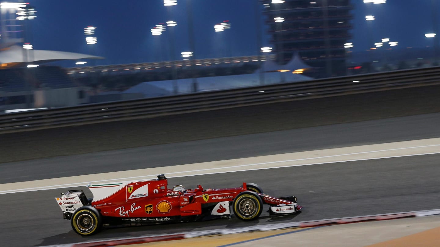 Sebastian Vettel (GER) Ferrari SF70-H at Formula One World Championship, Rd3, Bahrain Grand Prix Qualifying, Bahrain International Circuit, Sakhir, Bahrain, Saturday 15 April 2017. © Sutton Motorsport Images