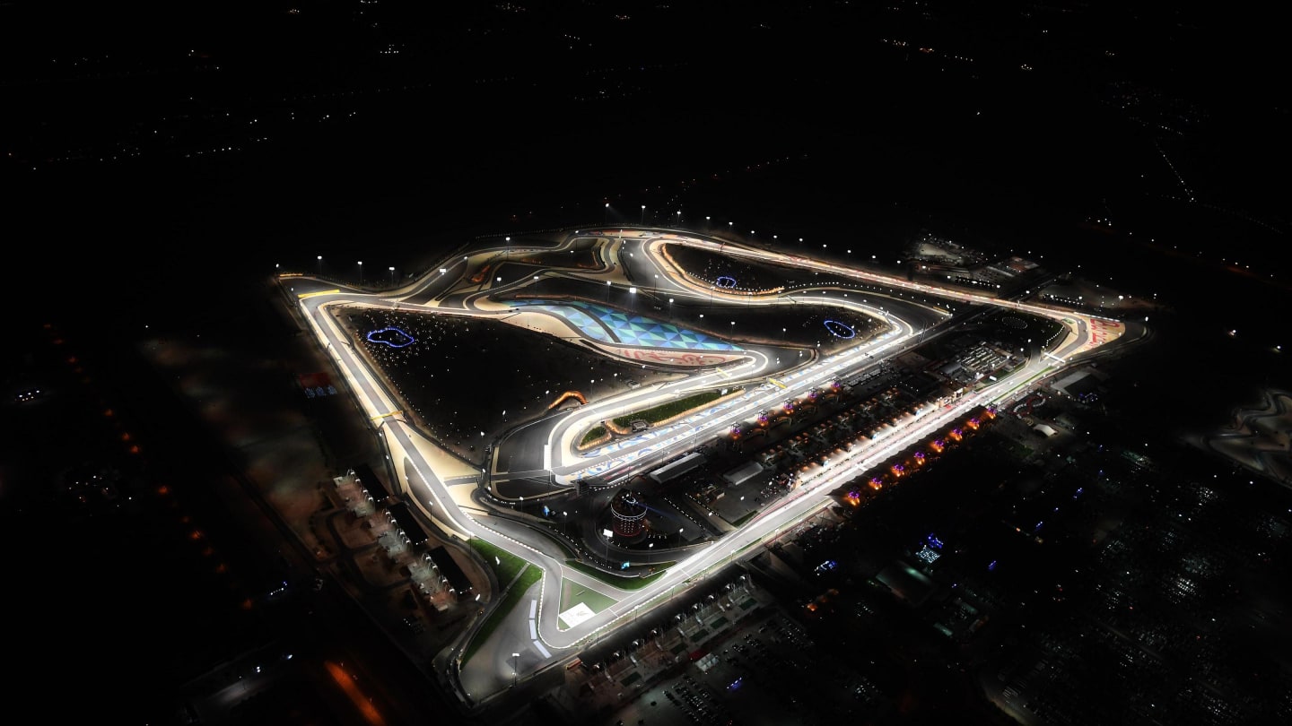 Aerial view at Formula One World Championship, Rd3, Bahrain Grand Prix Qualifying, Bahrain International Circuit, Sakhir, Bahrain, Saturday 15 April 2017. © Sutton Motorsport Images