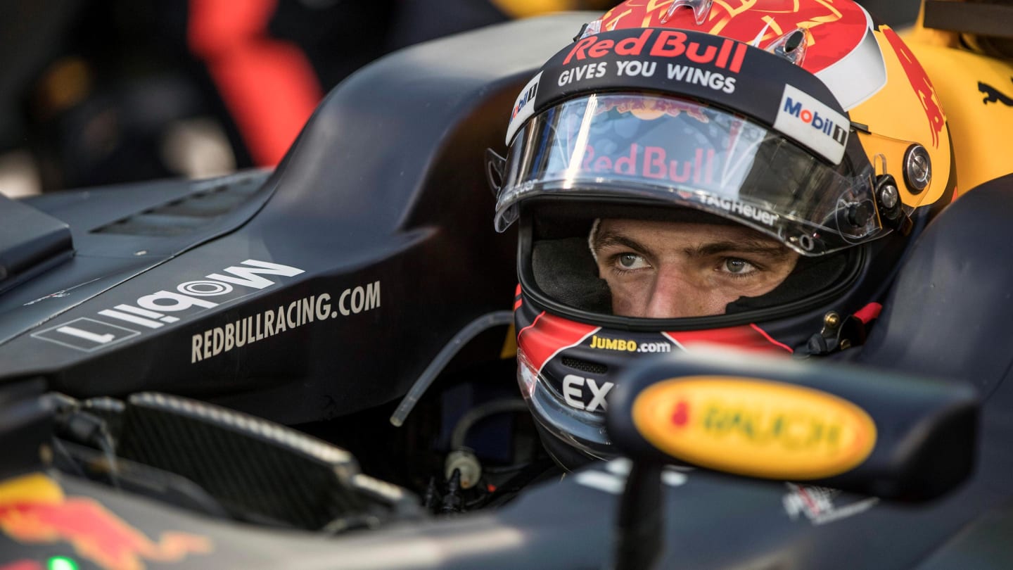 Max Verstappen (NED) Red Bull Racing on the grid at Formula One World Championship, Rd3, Bahrain Grand Prix Race, Bahrain International Circuit, Sakhir, Bahrain, Sunday 16 April 2017. © Sutton Motorsport Images