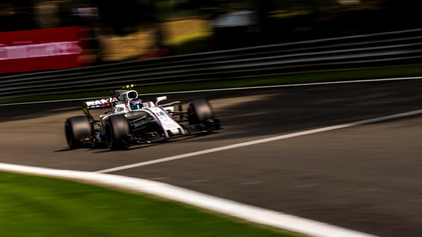Lance Stroll (CDN) Williams FW40 at Formula One World Championship, Rd12, Belgian Grand Prix, Qualifying, Spa Francorchamps, Belgium, Saturday 26 August 2017. © Sutton Images