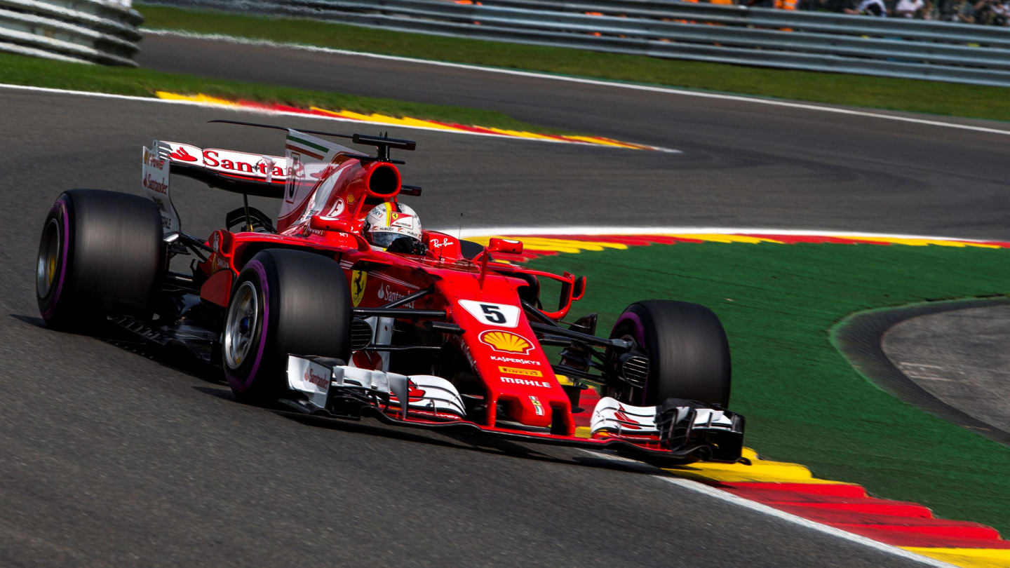 Sebastian Vettel (GER) Ferrari SF70-H at Formula One World Championship, Rd12, Belgian Grand Prix,