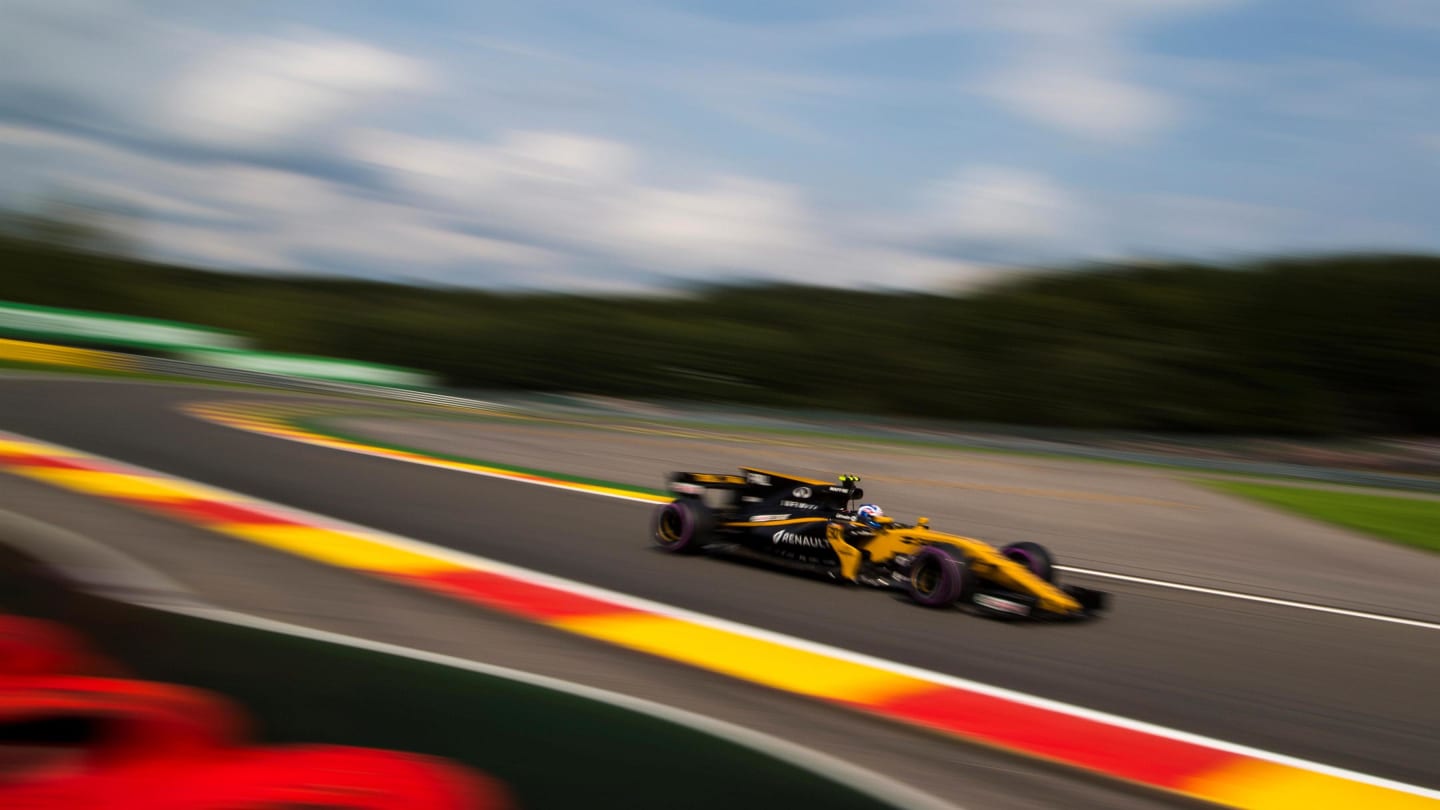 Jolyon Palmer (GBR) Renault Sport F1 Team RS17 at Formula One World Championship, Rd12, Belgian