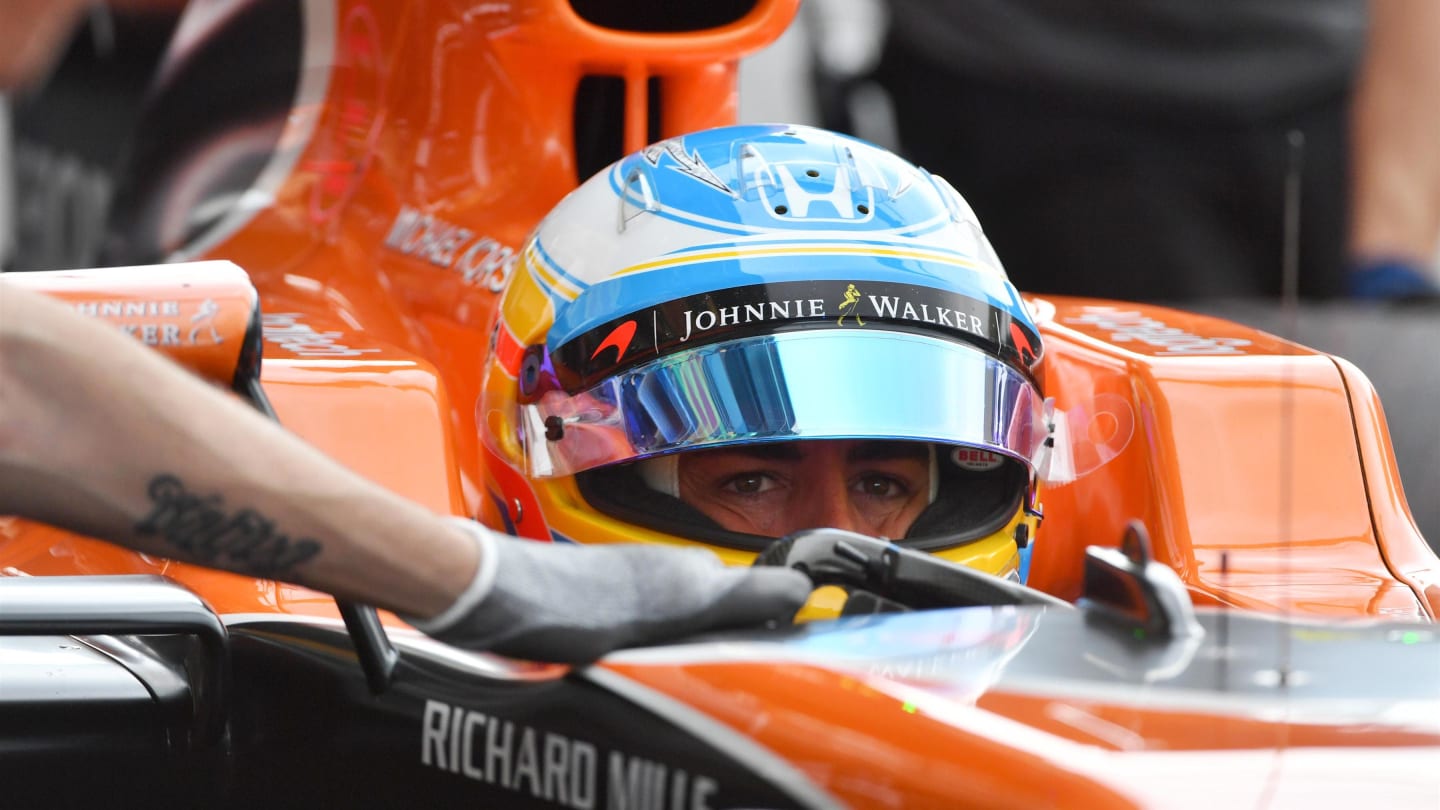 Fernando Alonso (ESP) McLaren MCL32 at Formula One World Championship, Rd12, Belgian Grand Prix, Qualifying, Spa Francorchamps, Belgium, Saturday 26 August 2017. © Sutton Images