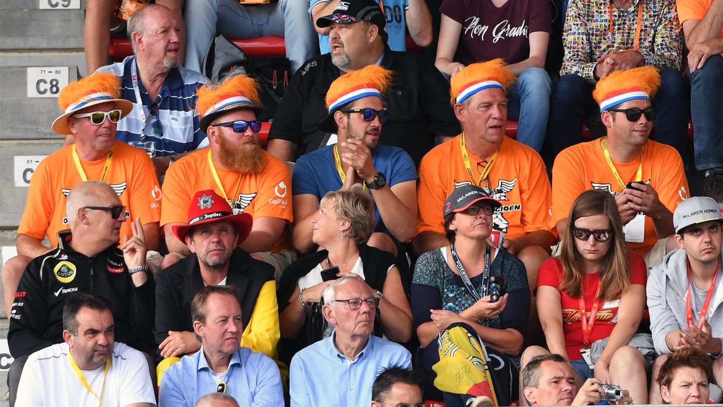 Fans at Formula One World Championship, Rd12, Belgian Grand Prix, Qualifying, Spa Francorchamps, Belgium, Saturday 26 August 2017. © Sutton Images