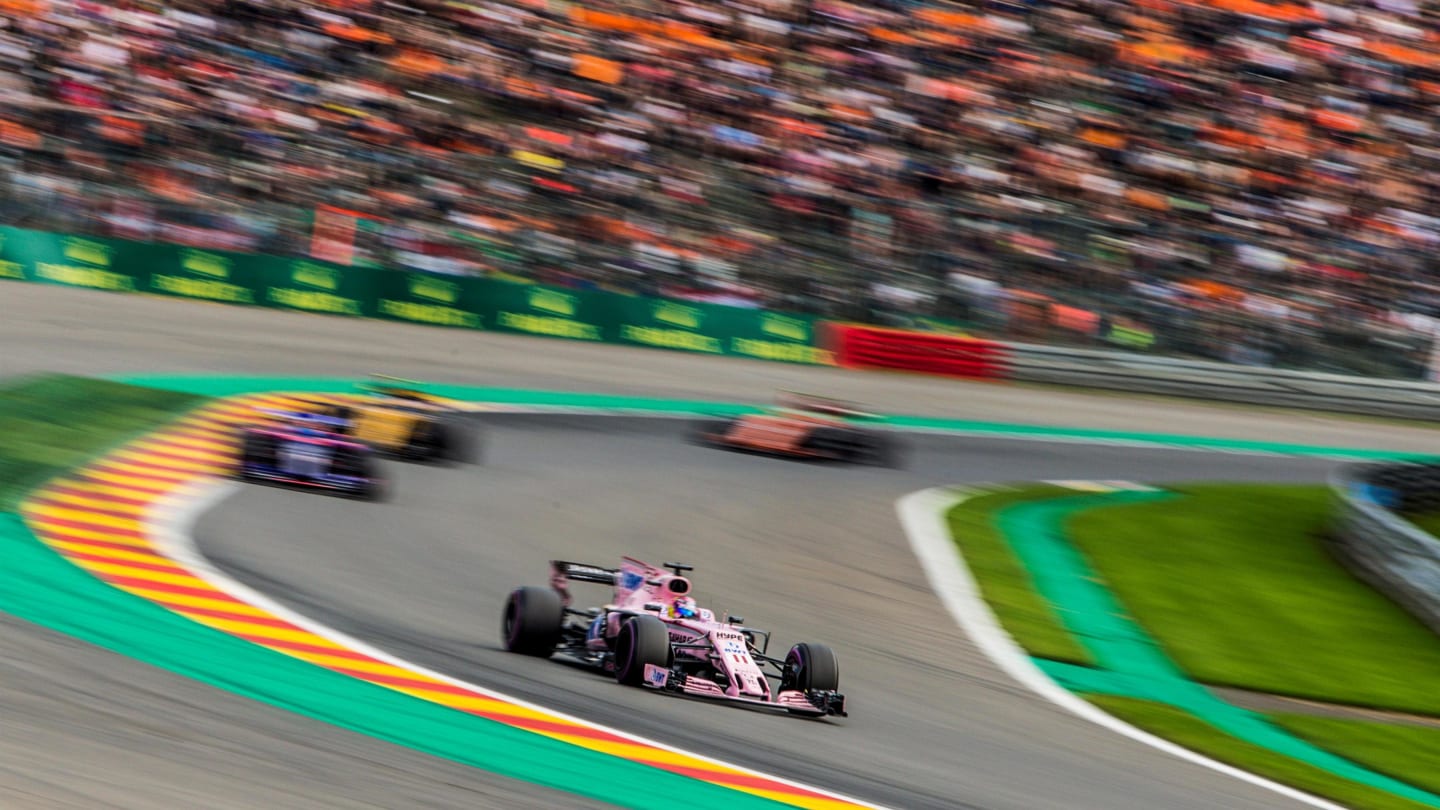 Sergio Perez (MEX) Force India VJM10 at Formula One World Championship, Rd12, Belgian Grand Prix,