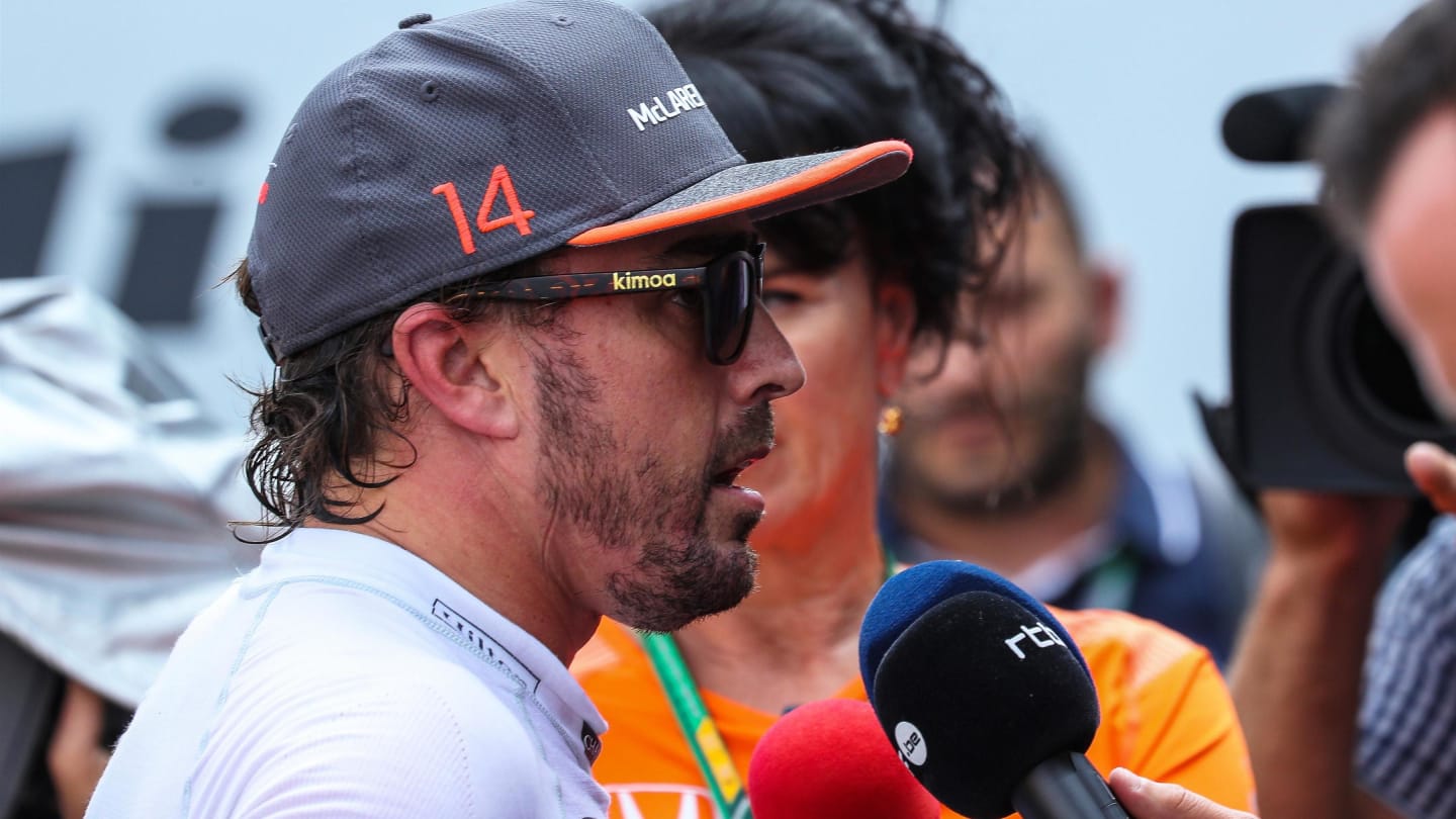 Race retiree Fernando Alonso (ESP) McLaren at Formula One World Championship, Rd12, Belgian Grand Prix, Race, Spa Francorchamps, Belgium, Sunday 27 August 2017. © Sutton Images