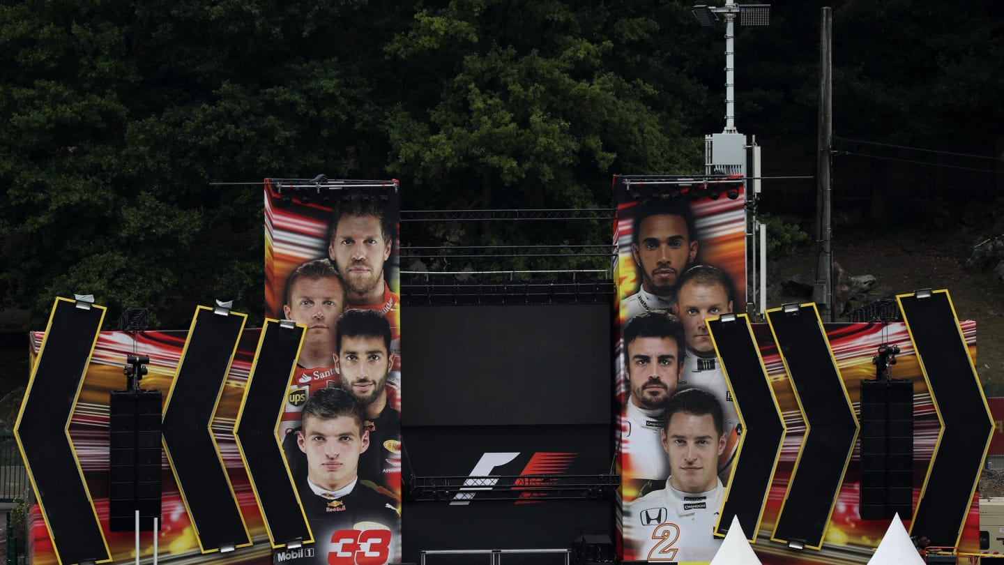 Signage / driver portraits at Formula One World Championship, Rd12, Belgian Grand Prix, Preparations, Spa Francorchamps, Belgium, Thursday 24 August 2017. © Sutton Images