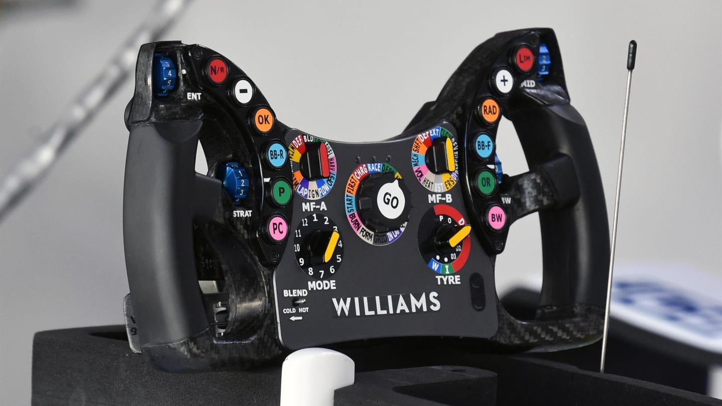 Williams FW40 steering wheel at Formula One World Championship, Rd19, Brazilian Grand Prix, Practice, Interlagos, Sao Paulo, Brazil, Friday 10 November 2017. © Mark Sutton/Sutton Images