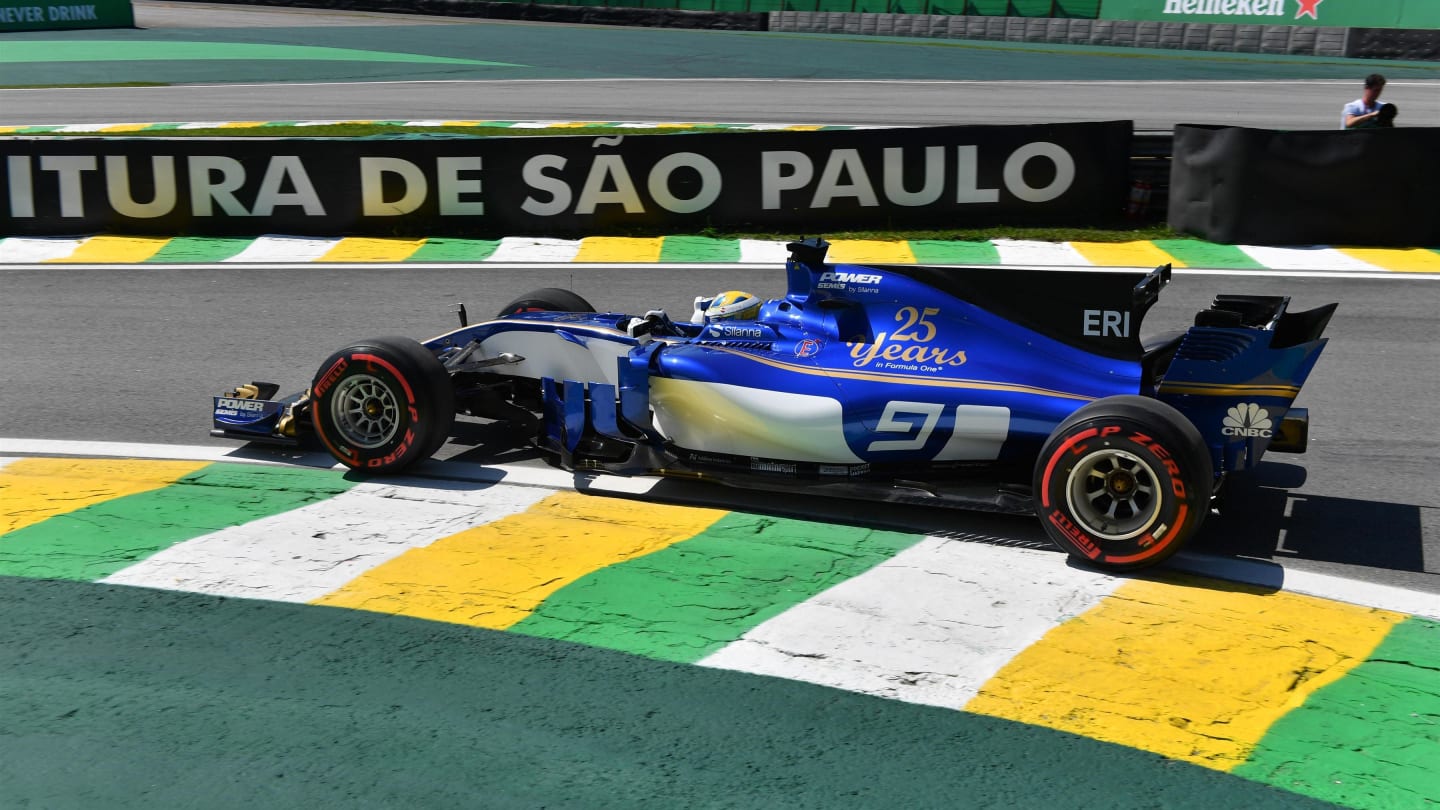 Marcus Ericsson (SWE) Sauber C36 at Formula One World Championship, Rd19, Brazilian Grand Prix, Practice, Interlagos, Sao Paulo, Brazil, Friday 10 November 2017. © Mark Sutton/Sutton Images