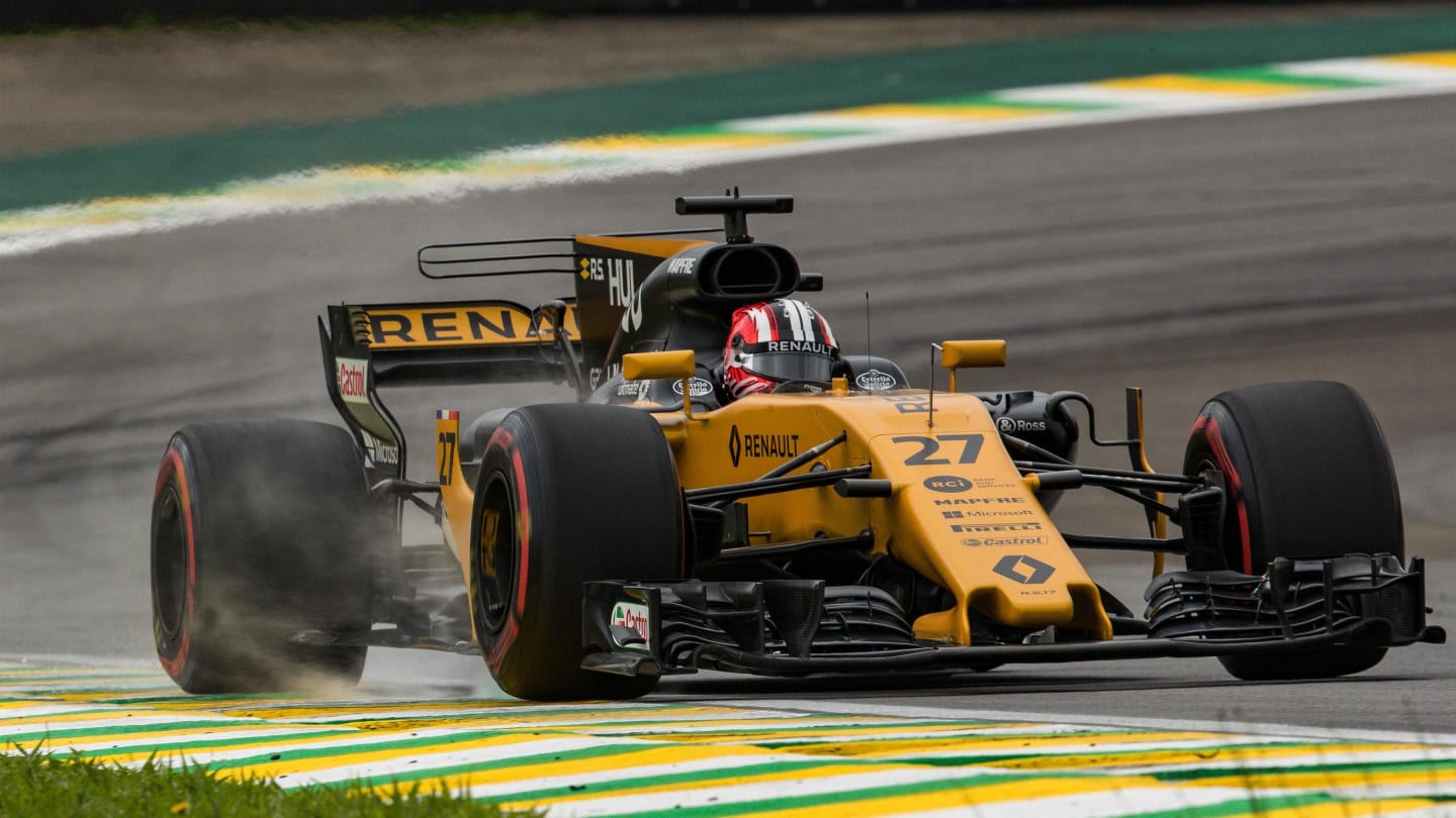 Nico Hulkenberg (GER) Renault Sport F1 Team RS17 at Formula One World Championship, Rd19, Brazilian