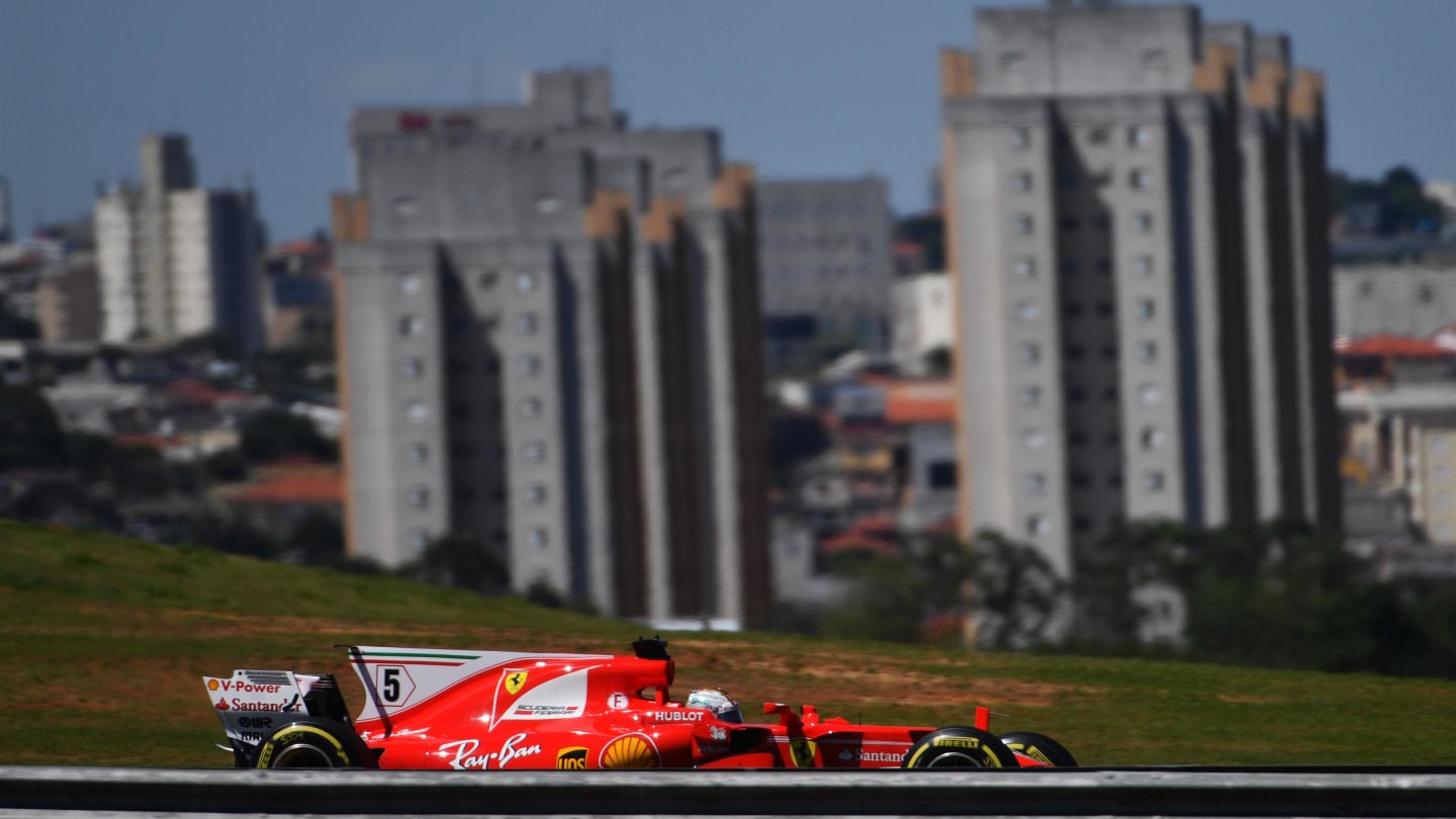Sebastian Vettel (GER) Ferrari SF70-H at Formula One World Championship, Rd19, Brazilian Grand