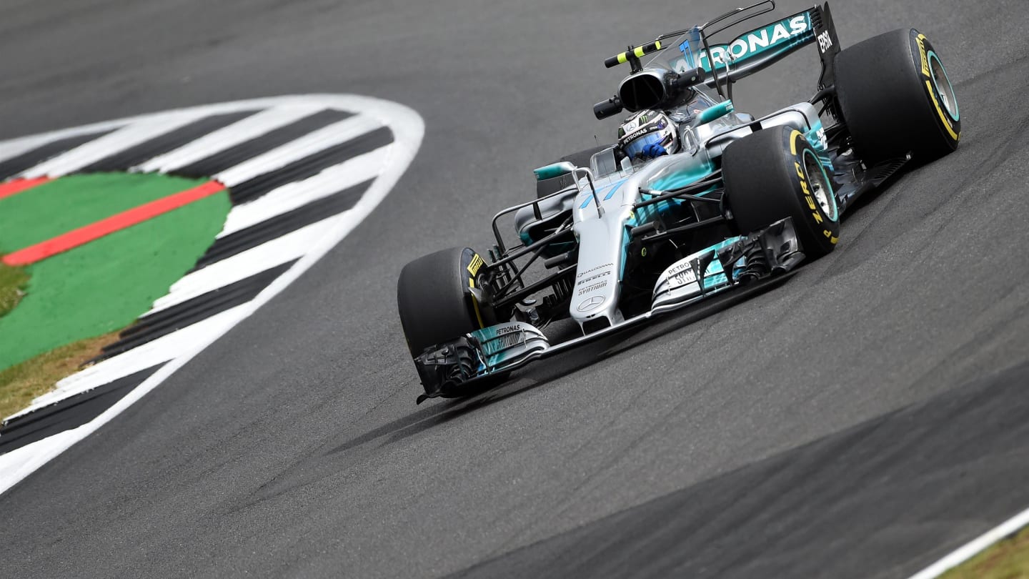 Valtteri Bottas (FIN) Mercedes-Benz F1 W08 Hybrid at Formula One World Championship, Rd10, British