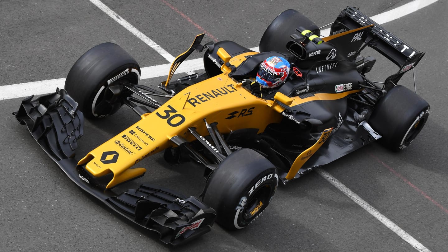 Jolyon Palmer (GBR) Renault Sport F1 Team RS17 at Formula One World Championship, Rd10, British
