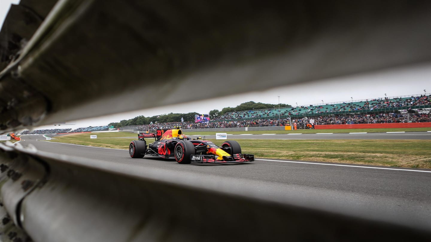 Max Verstappen (NED) Red Bull Racing RB13 at Formula One World Championship, Rd10, British Grand