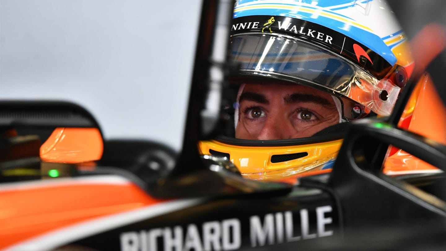 Fernando Alonso (ESP) McLaren MCL32 at Formula One World Championship, Rd10, British Grand Prix, Qualifying, Silverstone, England, Saturday 15 July 2017. © Sutton Images