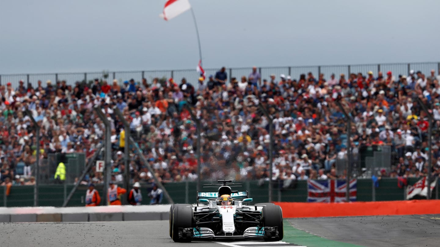 Lewis Hamilton (GBR) Mercedes-Benz F1 W08 Hybrid at Formula One World Championship, Rd10, British
