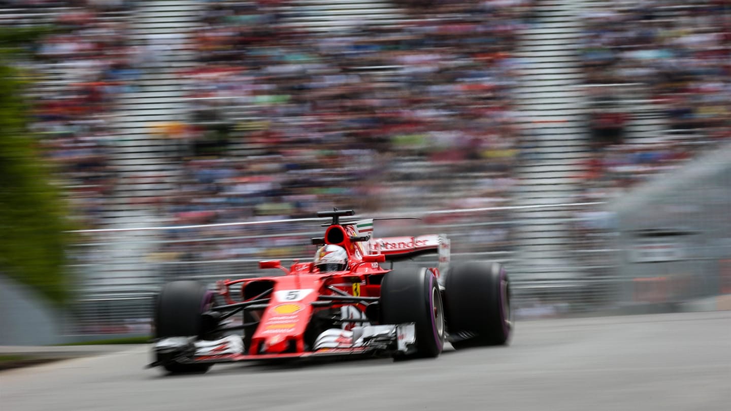 Sebastian Vettel (GER) Ferrari SF70-H at Formula One World Championship, Rd7, Canadian Grand Prix, Practice, Montreal, Canada, Friday 9 June 2017. © Sutton Motorsport Images