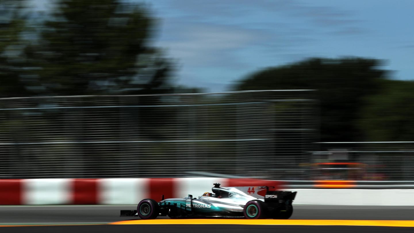 Lewis Hamilton (GBR) Mercedes-Benz F1 W08 Hybrid at Formula One World Championship, Rd7, Canadian Grand Prix, Qualifying, Montreal, Canada, Saturday 10 June 2017. © Sutton Images
