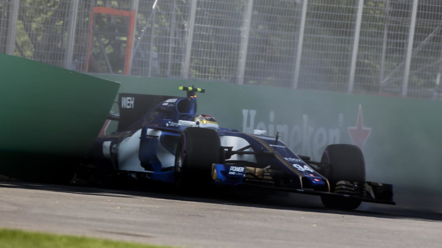 Pascal Wehrlein (GER) Sauber C36 spins in Q1 at Formula One World Championship, Rd7, Canadian Grand Prix, Qualifying, Montreal, Canada, Saturday 10 June 2017. © Sutton Motorsport Images