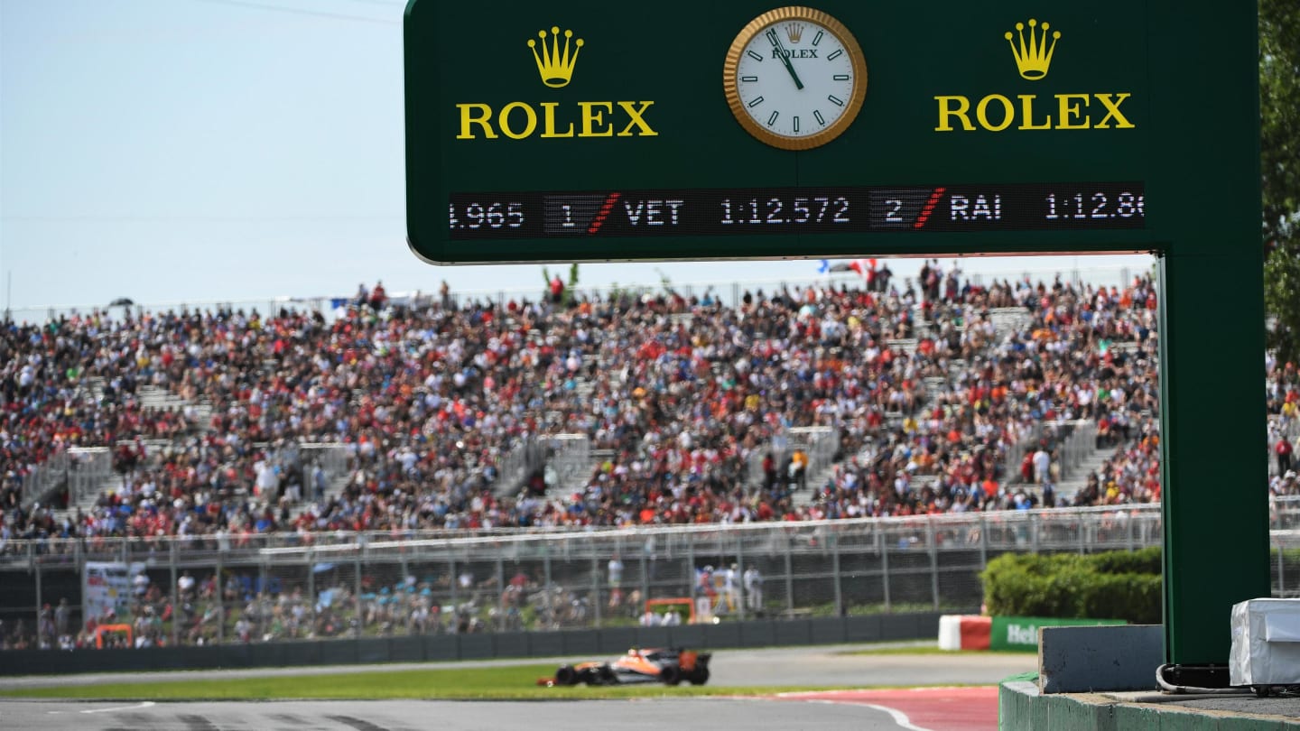 Rolex clock at Formula One World Championship, Rd7, Canadian Grand Prix, Qualifying, Montreal, Canada, Saturday 10 June 2017. © Sutton Motorsport Images