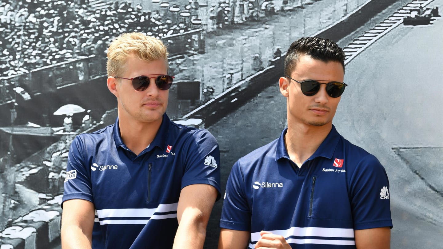 Marcus Ericsson (SWE) Sauber and Pascal Wehrlein (GER) Sauber at Formula One World Championship,