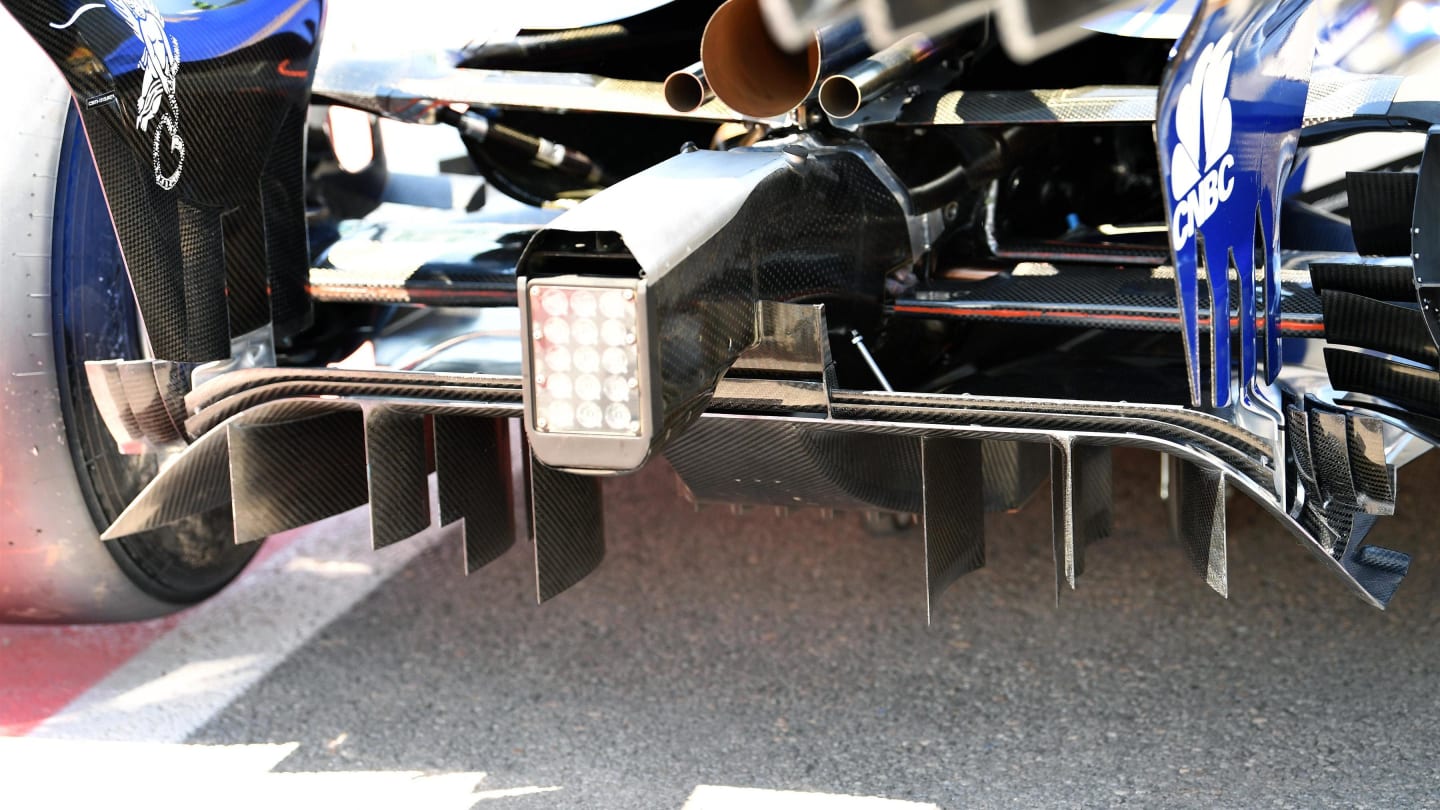 Sauber C36 detail rear diffuser detail at Formula One World Championship, Rd7, Canadian Grand Prix, Preparations, Montreal, Canada, Thursday 8 June 2017. © Sutton Motorsport Images