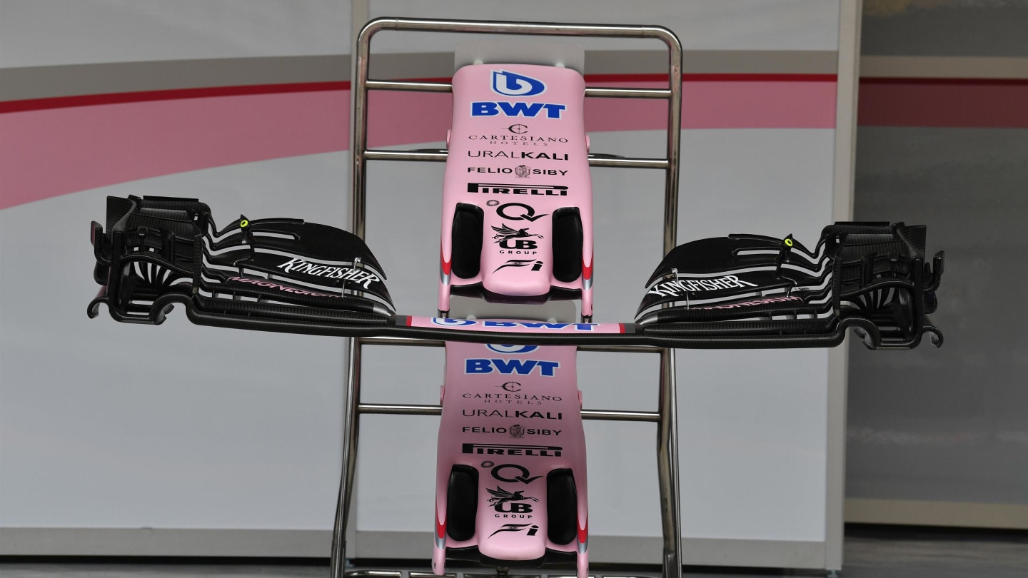 Force India VJM10 nose and front wings at Formula One World Championship, Rd2, Chinese Grand Prix, Preparations, Shanghai, China, Thursday 6 April 2017. © Sutton Motorsport Images