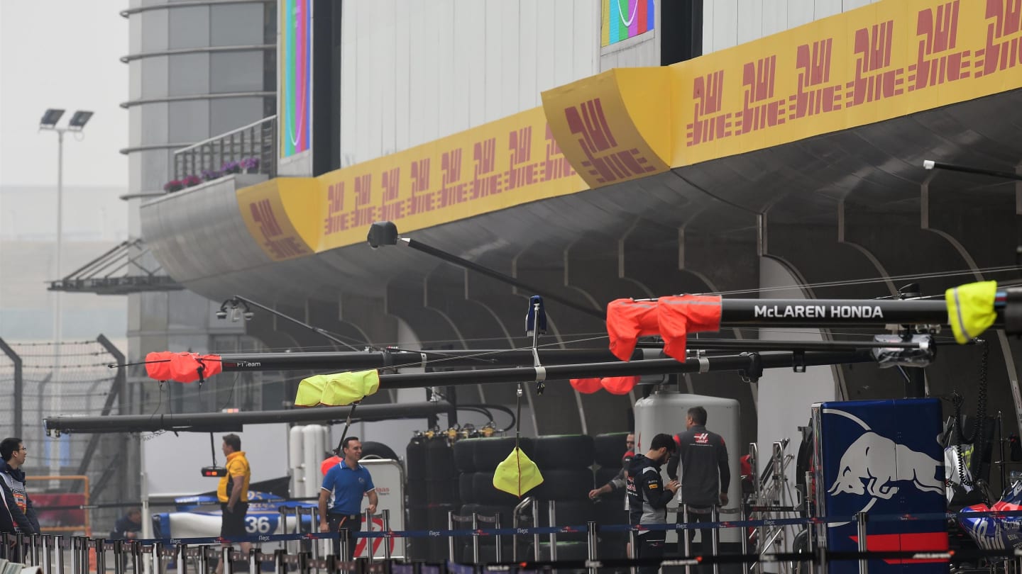 Pit lane at Formula One World Championship, Rd2, Chinese Grand Prix, Preparations, Shanghai, China, Thursday 6 April 2017. © Sutton Motorsport Images