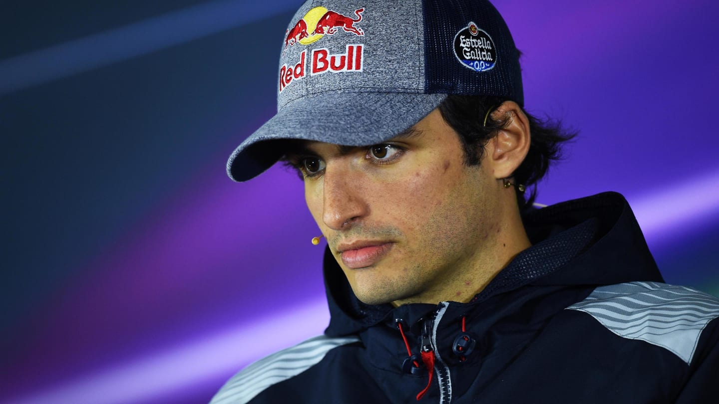 Carlos Sainz jr (ESP) Scuderia Toro Rosso in the Press Conference at Formula One World Championship, Rd2, Chinese Grand Prix, Preparations, Shanghai, China, Thursday 6 April 2017. © Sutton Motorsport Images