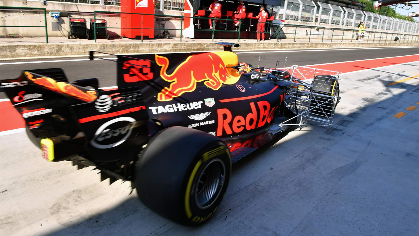 Max Verstappen (NED) Red Bull Racing RB13 with aero sensor at Formula One Testing, Day One, Hungaroring, Hungary, Tuesday 1 August 2017. © Sutton Images