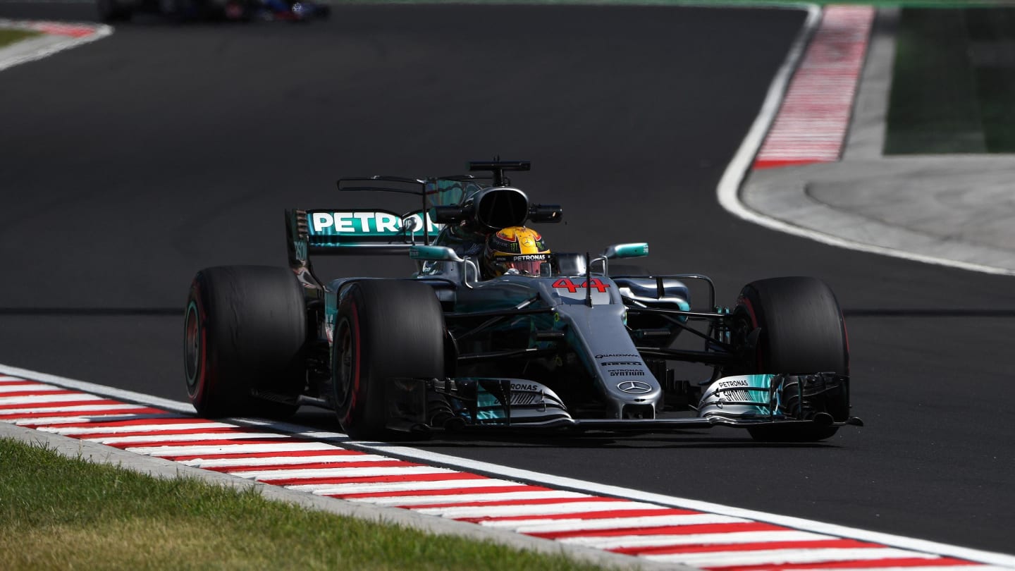 Lewis Hamilton (GBR) Mercedes-Benz F1 W08 Hybrid at Formula One World Championship, Rd11, Hungarian Grand Prix, Practice, Hungaroring, Hungary, Friday 28 July 2017. © Sutton Images