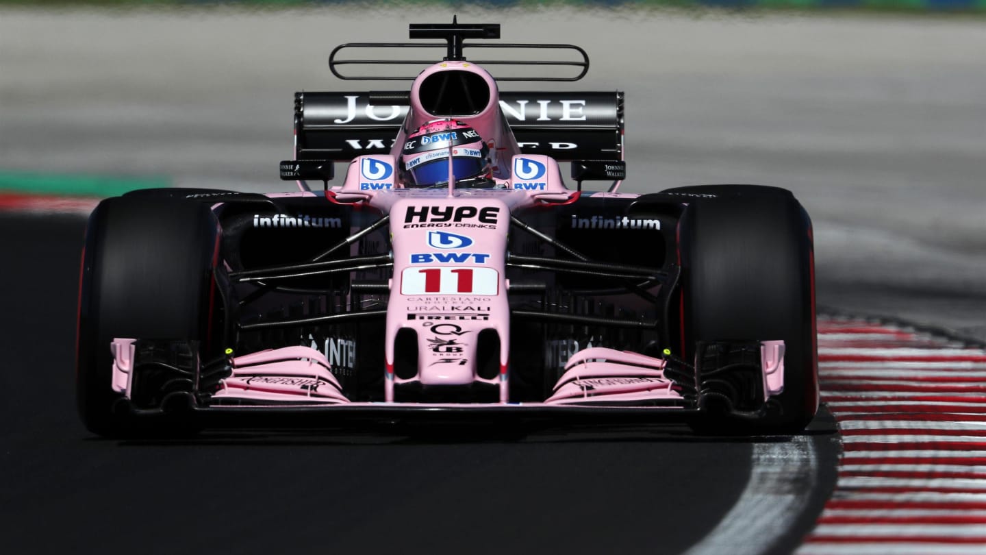 Sergio Perez (MEX) Force India VJM10 at Formula One World Championship, Rd11, Hungarian Grand Prix, Qualifying, Hungaroring, Hungary, Saturday 29 July 2017. © Sutton Images