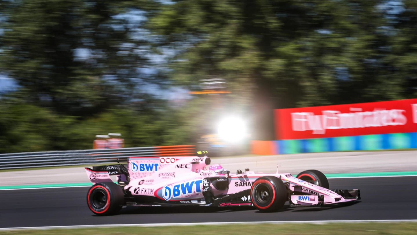 Esteban Ocon (FRA) Force India VJM10 at Formula One World Championship, Rd11, Hungarian Grand Prix,