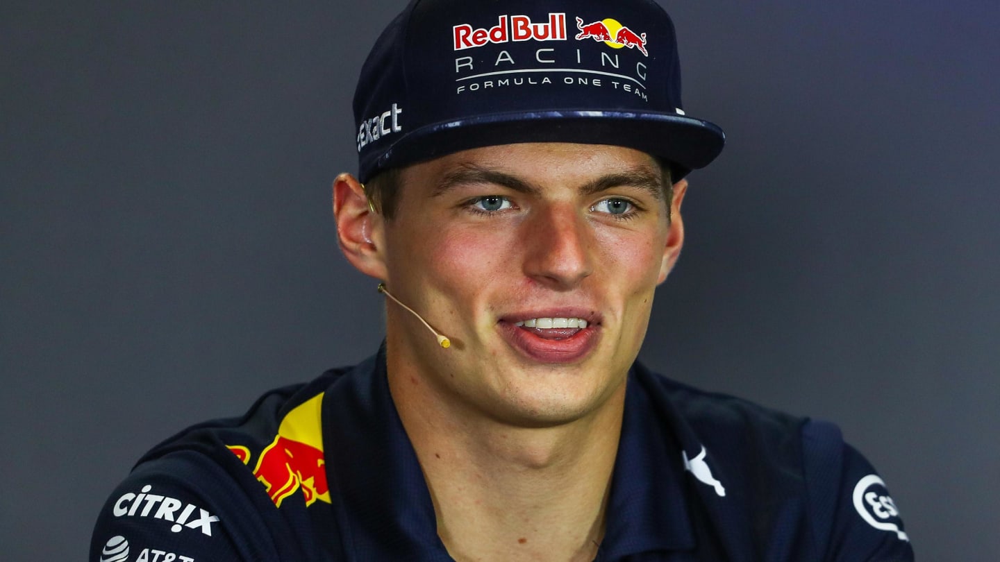 Max Verstappen (NED) Red Bull Racing in the Press Conference at Formula One World Championship, Rd11, Hungarian Grand Prix, Preparations, Hungaroring, Hungary, Thursday 27 July 2017. © Sutton Images