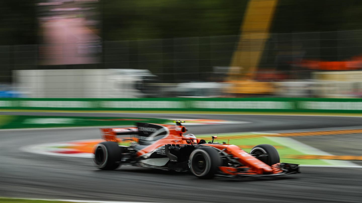 Stoffel Vandoorne (BEL) McLaren MCL32 at Formula One World Championship, Rd13, Italian Grand Prix, Practice, Monza, Italy, Friday 1 September 2017. © Sutton Images