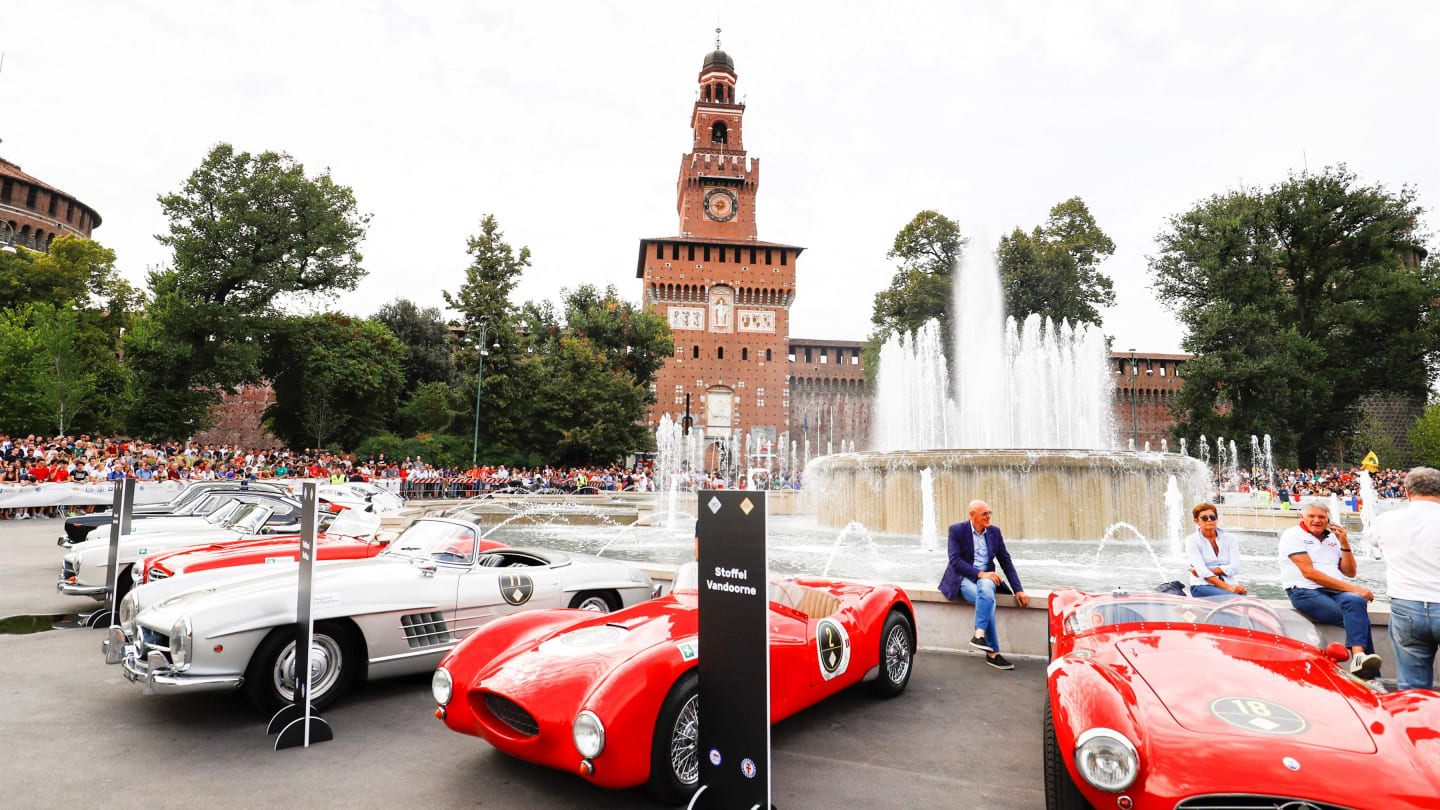 Classic Ferrari's at the Parade in Milan at Formula One World Championship, Rd13, Italian Grand Prix, Preparations, Monza, Italy, Thursday 31 August 2017. © Sutton Images