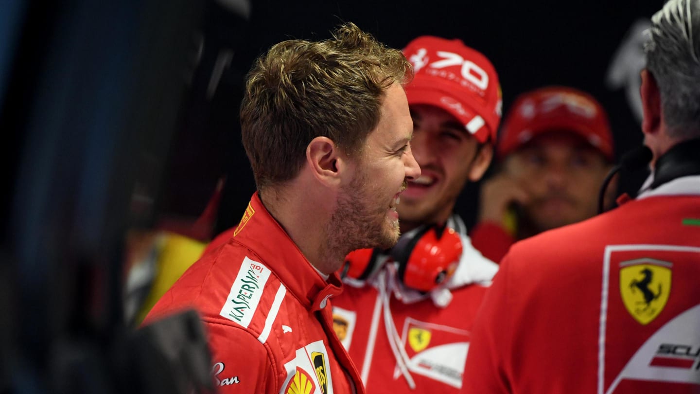 Sebastian Vettel (GER) Ferrari at Formula One World Championship, Rd13, Italian Grand Prix, Qualifying, Monza, Italy, Saturday 2 September 2017. © Sutton Images