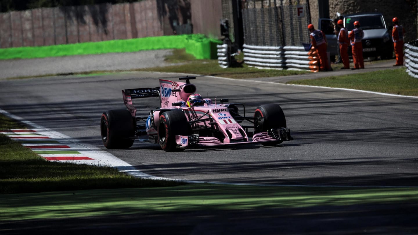Sergio Perez (MEX) Force India VJM10 at Formula One World Championship, Rd13, Italian Grand Prix, Race, Monza, Italy, Sunday 3 September 2017. © Sutton Images