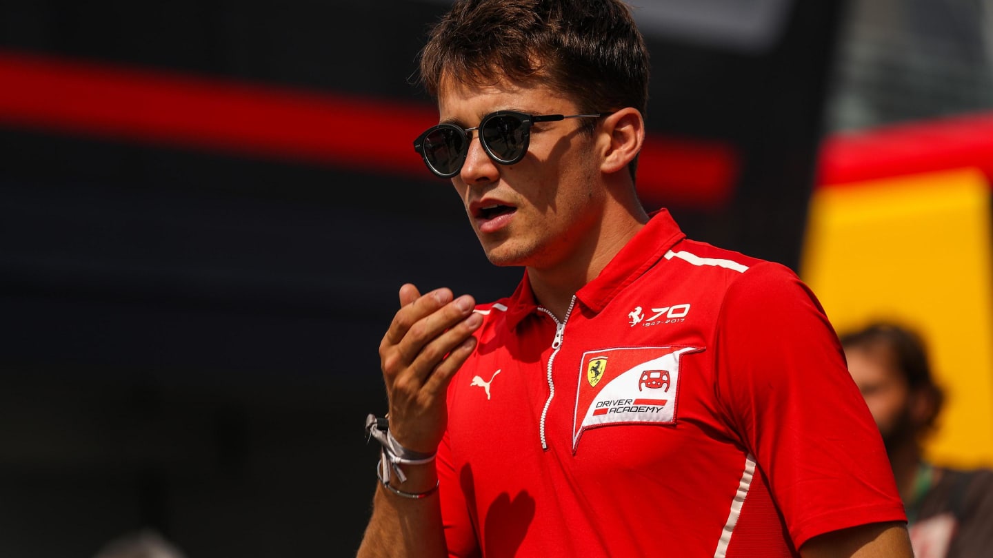Charles Leclerc (MON) Ferrari Driver Academy at Formula One World Championship, Rd13, Italian Grand Prix, Preparations, Monza, Italy, Thursday 31 August 2017. © Sutton Images