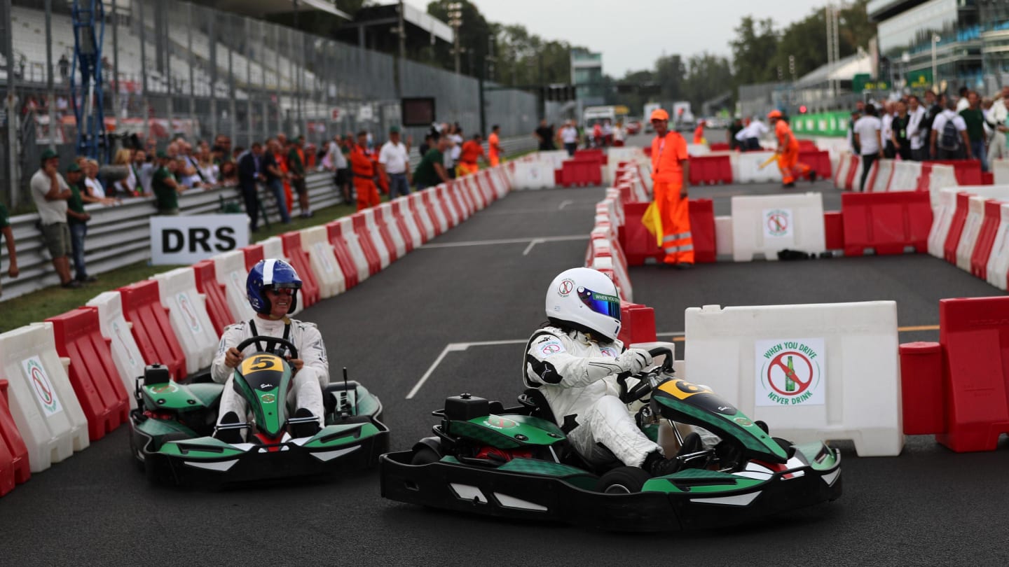 Go karts at Formula One World Championship, Rd13, Italian Grand Prix, Preparations, Monza, Italy, Thursday 31 August 2017. © Sutton Images