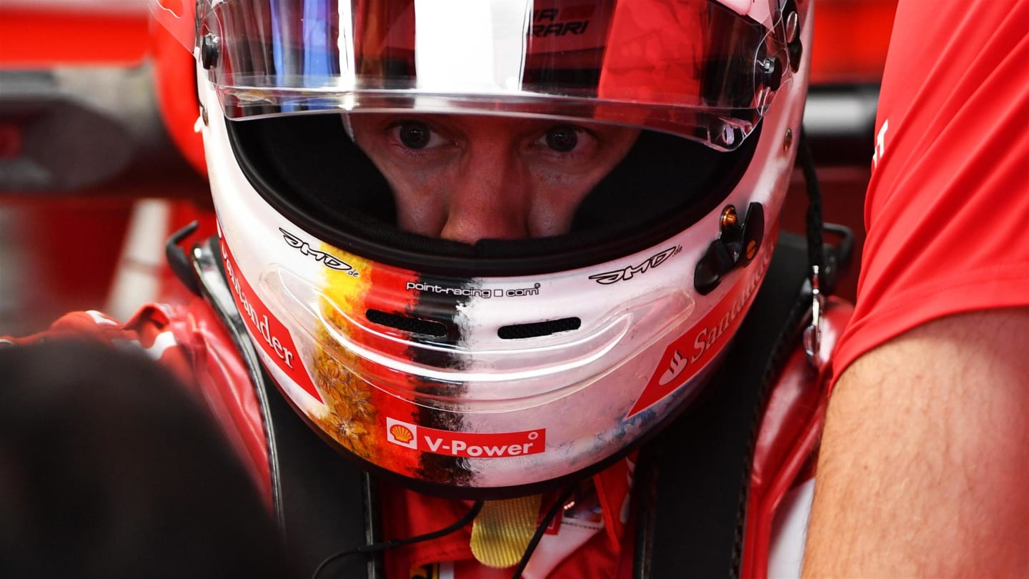 Sebastian Vettel (GER) Ferrari at Formula One World Championship, Rd16, Japanese Grand Prix, Practice, Suzuka, Japan, Friday 6 October 2017. © Mark Sutton/Sutton Images